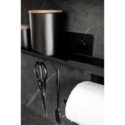 WENKO 71147800 - Hylla JET 25x7,5 cm svart