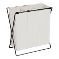 WENKO 71298800 - Tvättkorg TRIO 69x76 cm krämvit/svart