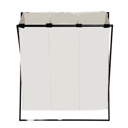 WENKO 71298800 - Tvättkorg TRIO 69x76 cm krämvit/svart