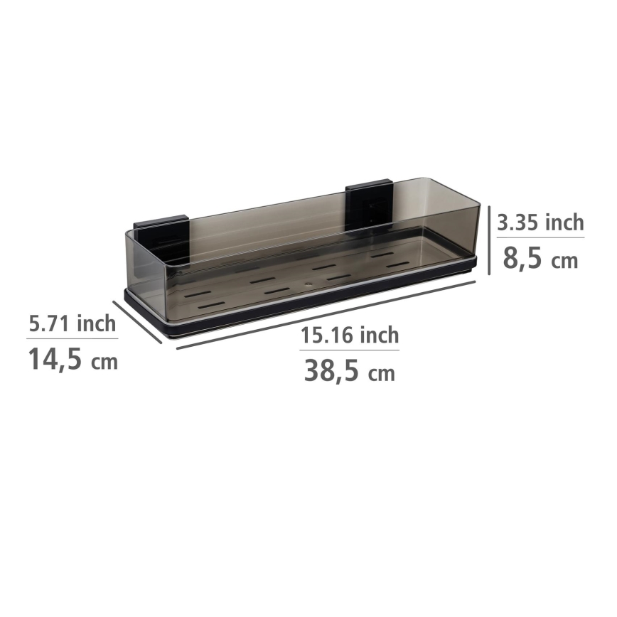 WENKO 71446800 - Hylla VACUUM-LOC QUADRO ED 38,5 x 14,5 cm, svart