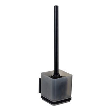 WENKO 71450800 - WC-set VACUUM-LOC QUADRO ED 9,5x37 cm svart