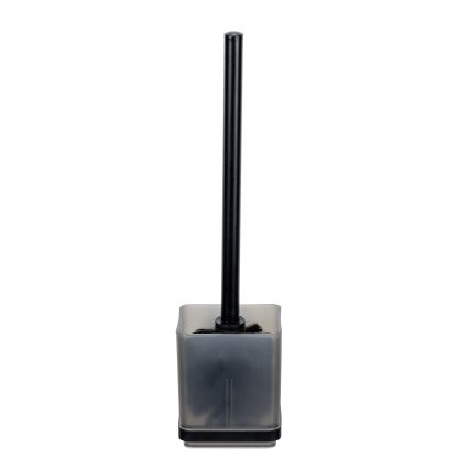 WENKO 71450800 - WC-set VACUUM-LOC QUADRO ED 9,5x37 cm svart