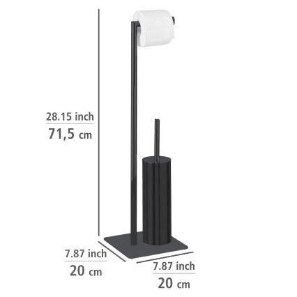 WENKO 71556800 - WC-set RECCO 20x71,5 cm svart