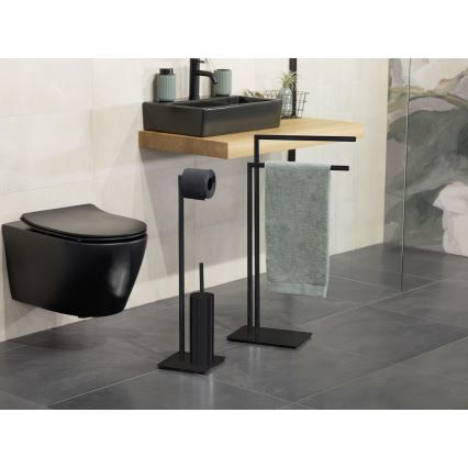 WENKO 71556800 - WC-set RECCO 20x71,5 cm svart