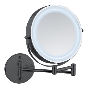 WENKO 71559800 - Spegel POWER-LOC 25,5x32 cm svart
