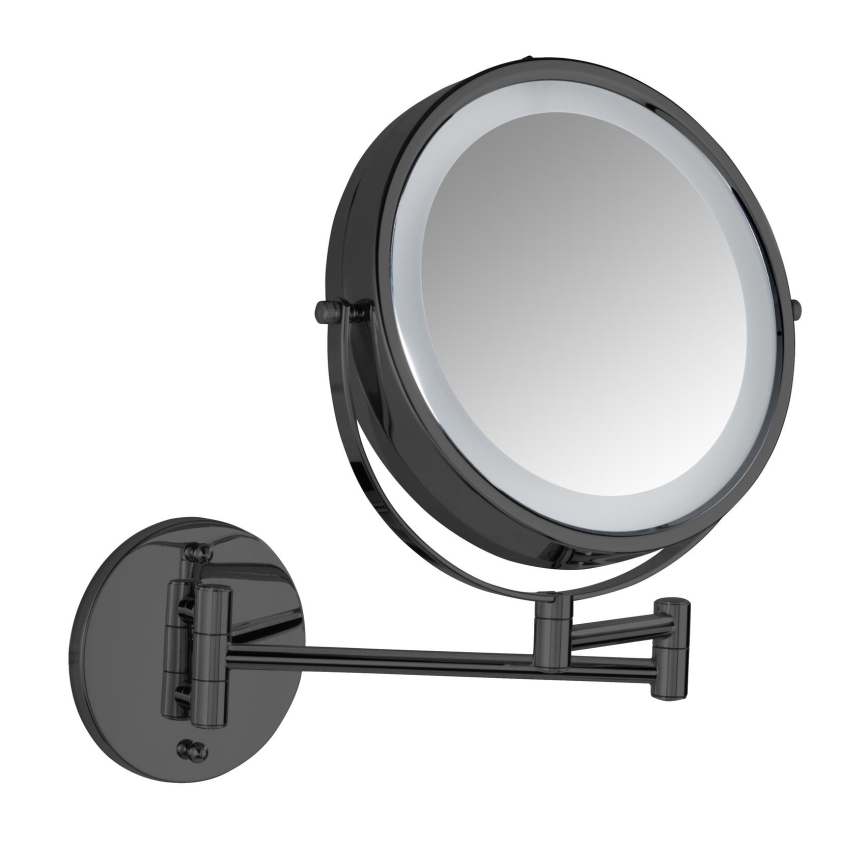 WENKO 71559800 - Spegel POWER-LOC 25,5x32 cm svart