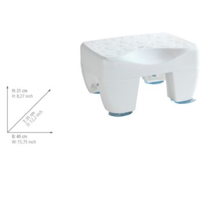 WENKO 73361100 - Badpall för badkar SECURA 40x31 cm vit