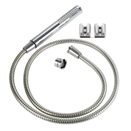 WENKO 81340100 - Dusch DUO 170 x 2,7 cm polerad krom/silver/grå