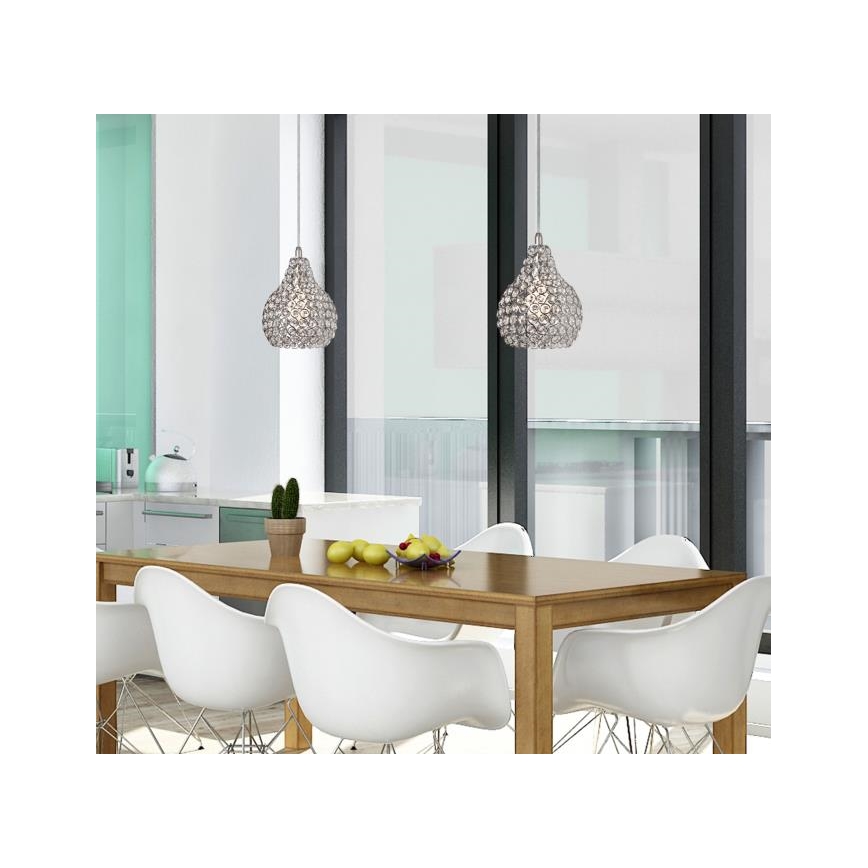 Westinghouse 6103740 - Takpendel på vajer KELCIE 1xE27/60W/230V Ø 18 cm