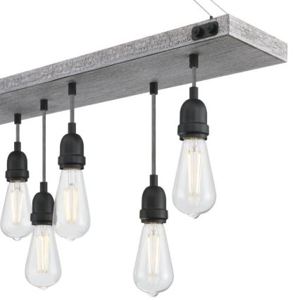 Westinghouse 6116440 - Ljuskrona med kedja ASHWOOD 7xE27/60W/230V