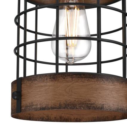 Westinghouse 61179 - Takpendel med sladd LANGSTON 1xE27/60W/230V Ø 19 cm barnwood