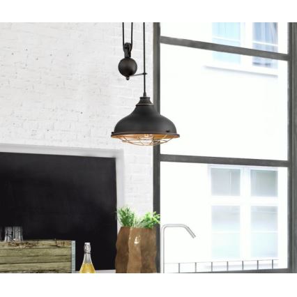 Westinghouse 61249 - Ljuskrona med textilsladd CHAVES 1xE27/60W/230V