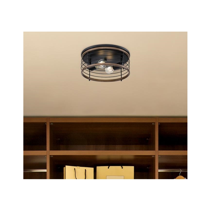 Westinghouse 61250 - Taklampa ACKTON 2xE27/60W/230V barnwood