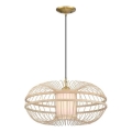 Westinghouse 61255 - Hänglampa på sladd TULCEA 1xE27/60W/230V Ø 50 cm bambu