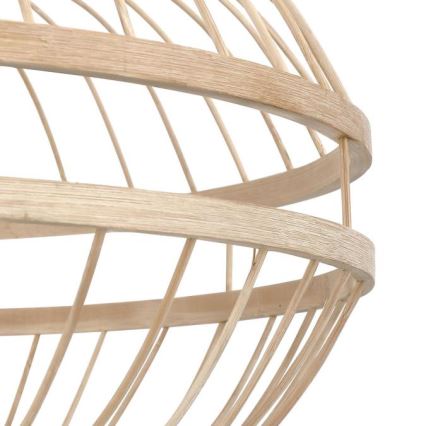 Westinghouse 61255 - Ljuskrona med textilsladd TULCEA 1xE27/60W/230V bambu