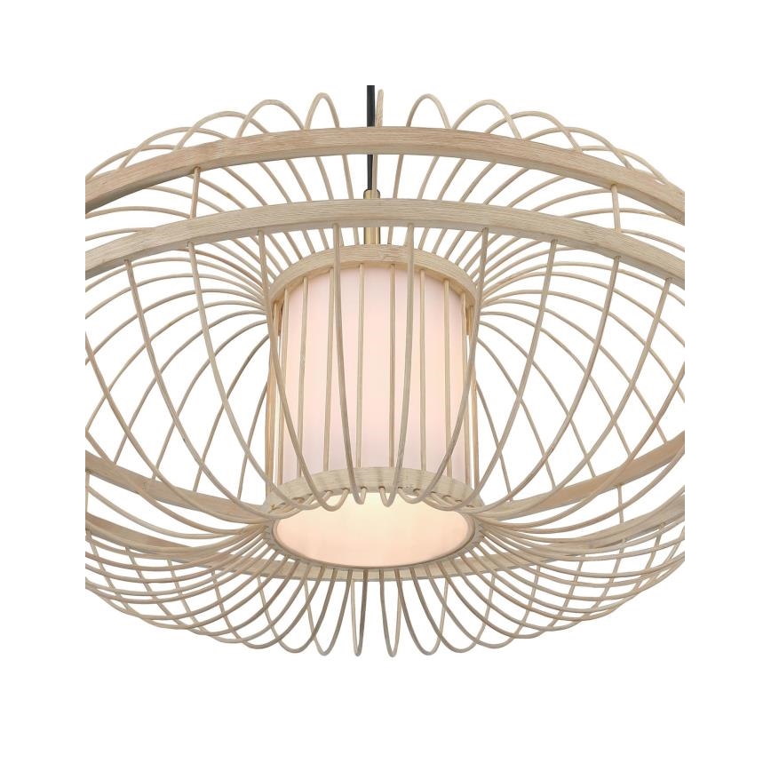 Westinghouse 61255 - Ljuskrona med textilsladd TULCEA 1xE27/60W/230V bambu