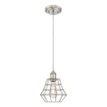 Westinghouse 6337240 - Hänglampa med sladd NATHAN 1xE27/60W/230V Ø 19 cm silver