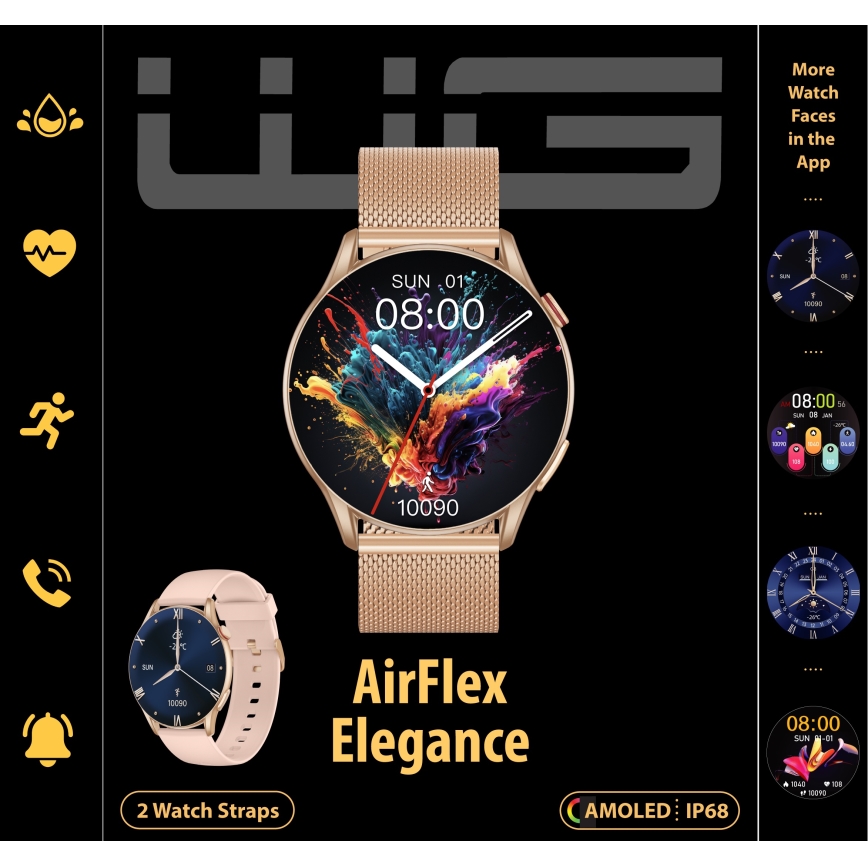 Winner Group - AirFlex 2 Eleganta smartklocka 280 mAh IP68 guld