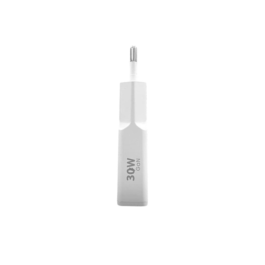 Winner Group - GaN-laddadapter 1x USB-A + 1x USB-C, 30 W, vit