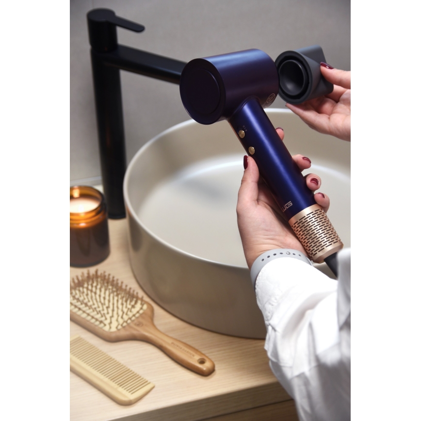 Winner Group - Hårfön med ionisator Elegance Air 1600W/230V blå SCHUKO