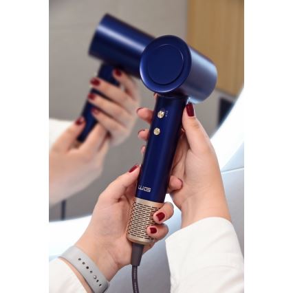 Winner Group - Hårfön med ionisator Elegance Air 1600W/230V blå SCHUKO