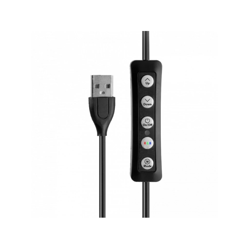 Winner Group - LED RGB dimbar golvlampa med stativ och hållare för vloggare LED/10W/5V