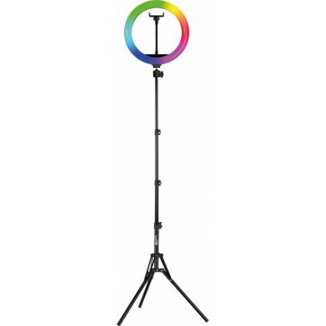 Winner Group - LED RGB dimbar golvlampa med stativ och hållare för vloggare LED/10W/5V