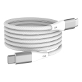 Winner Group - Magnetisk USB-kabel USB-C / USB-C 60W 1m vit