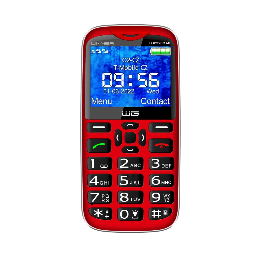 Winner Group - Mobiltelefon för seniorer 1600 mAh röd