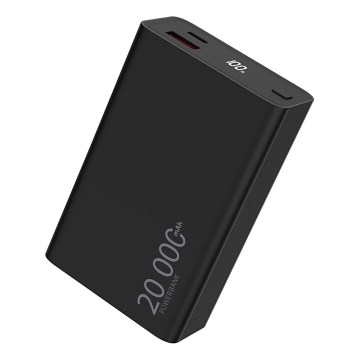 Winner Group - Power bank med display 20000 mAh 20W Power Delivery svart