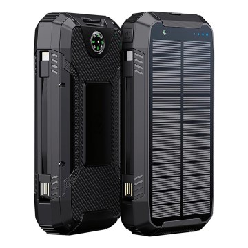 Winner Group - Power bank med trådlös laddning och solcellpanel 20000 mAh 20W PD