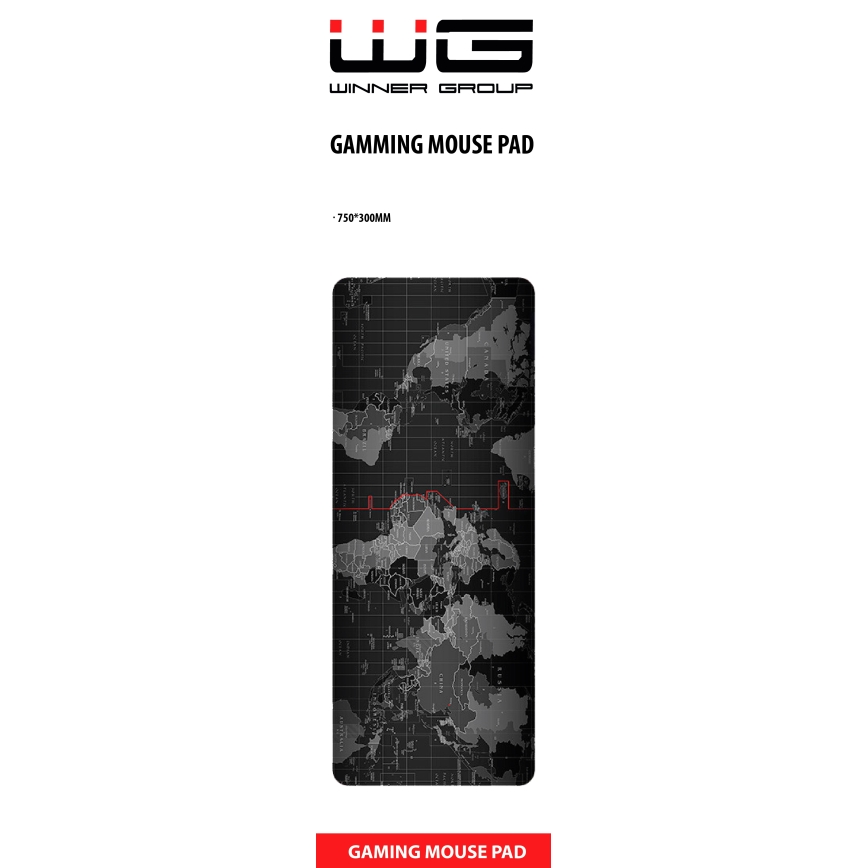 Winner Group - Tangentbordsmatta och mus 30x75 cm värld
