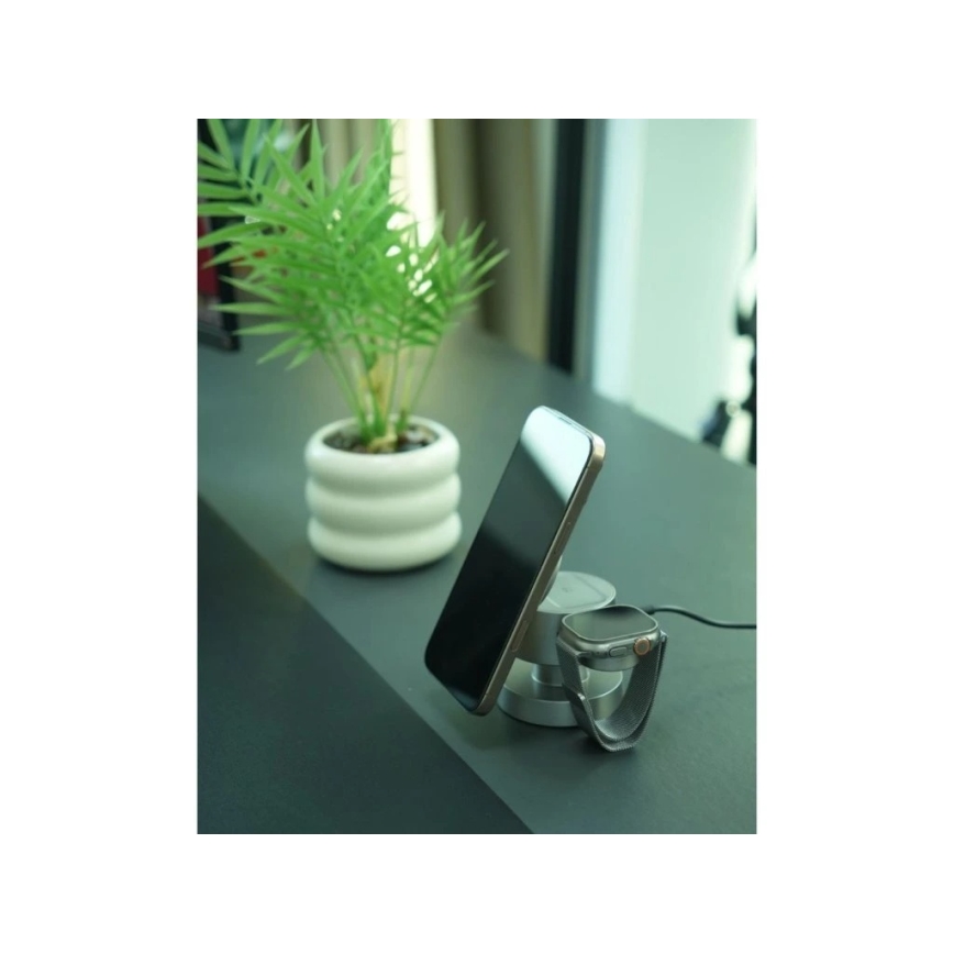 Winner Group - Trådlös laddare 4-i-1 MUSH8OOM 27W antracit