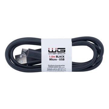 Winner Group - USB-kabel Micro USB / USB-A 1m svart