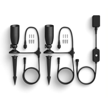 WiZ - SET 2x LED RGBW Dimbart utomhusspotlight SPOT LED/10W/230V 2700-5000K IP65 Wi-Fi