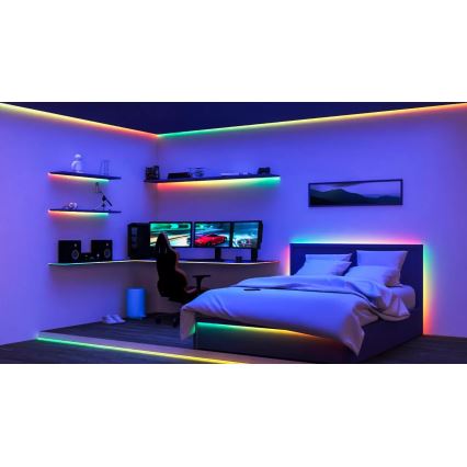 WiZ - dimbar LED RGBIC-remsa 4m LED/10,2W/5V 2700-6500K Wi-Fi
