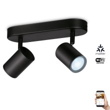 WiZ - LED Dimbar spotlight IMAGEO 2xGU10/4,9W/230V 2700-6500K Wi-Fi CRI 90 svart