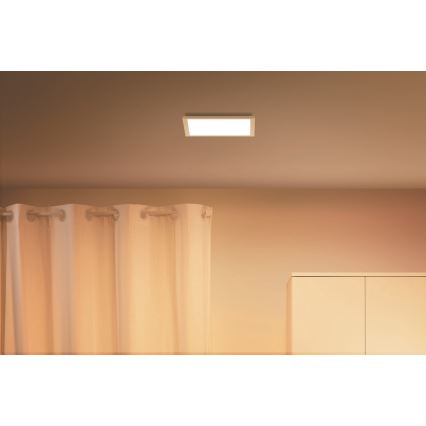 WiZ - LED Dimbar taklampa SUPERSLIM LED/12W/230V 2700-6500K Wi-Fi vit