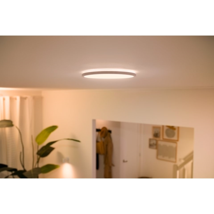 WiZ - LED Dimbar taklampa SUPERSLIM LED/14W/230V 2700-6500K Wi-Fi vit