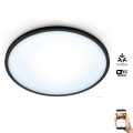 WiZ - LED Dimbar taklampa  SUPERSLIM LED/14W/230V 2700-6500K Wi-Fi svart