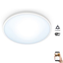 WiZ - LED Dimbar taklampa SUPERSLIM LED/14W/230V 2700-6500K Wi-Fi vit