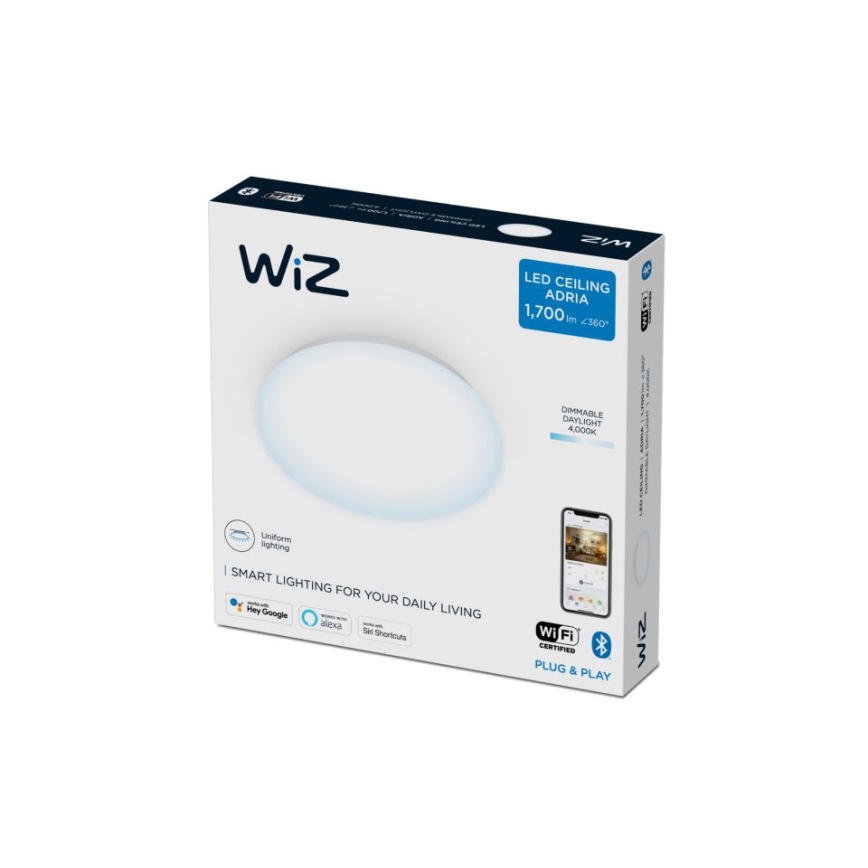 WiZ - LED Dimbar taklampa SUPERSLIM LED/17W/230V 4000K Wi-Fi