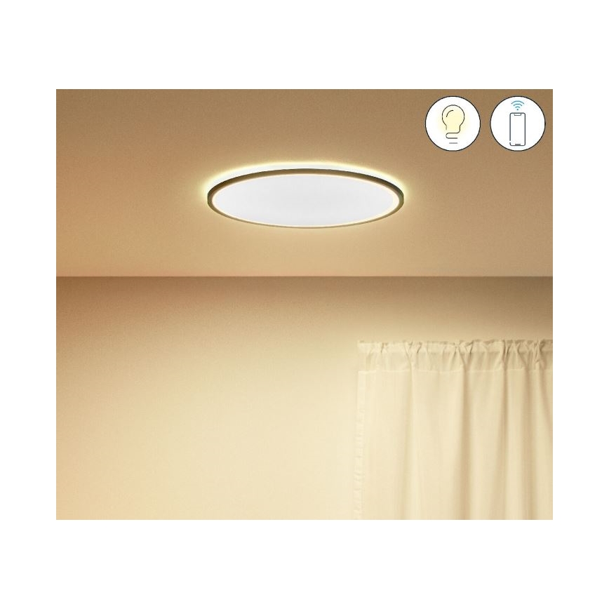 WiZ - LED Dimbar taklampa SUPERSLIM LED/22W/230V svart Wi-Fi