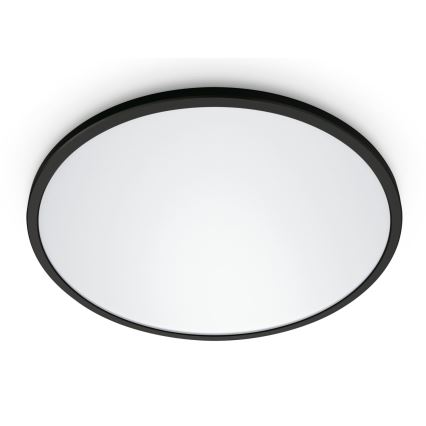 WiZ - LED Dimbar taklampa SUPERSLIM LED/22W/230V svart Wi-Fi