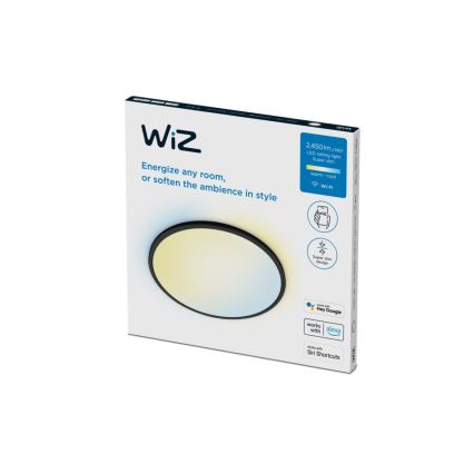 WiZ - LED Dimbar taklampa SUPERSLIM LED/22W/230V svart Wi-Fi