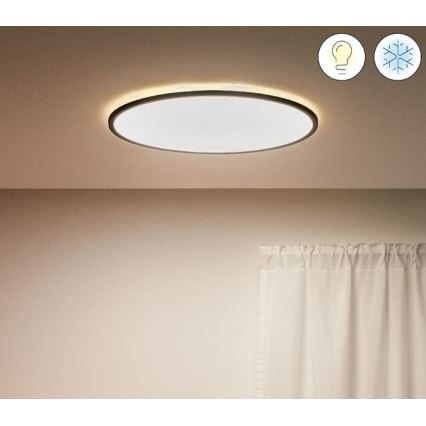 WiZ - LED Dimbar taklampa SUPERSLIM LED/32W/230V 2700-6500K Wi-Fi svart