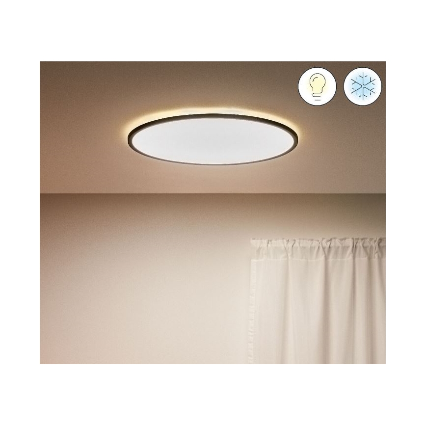 WiZ - LED Dimbar taklampa SUPERSLIM LED/32W/230V 2700-6500K Wi-Fi svart