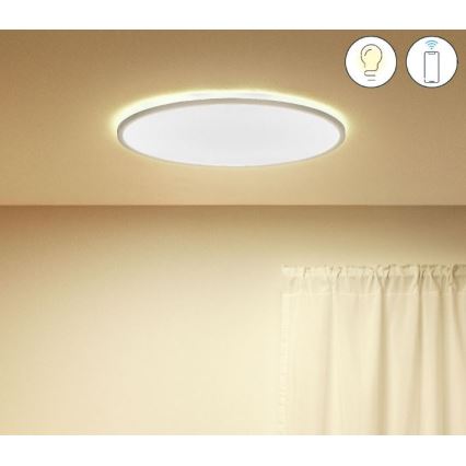 WiZ - LED Dimbar taklampa SUPERSLIM LED/32W/230V vit Wi-Fi