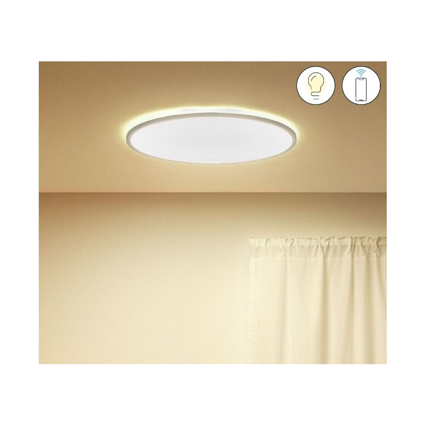 WiZ - LED Dimbar taklampa SUPERSLIM LED/32W/230V vit Wi-Fi