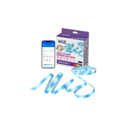 WiZ - LED RGB dimbar LED-remsa 10m LED/12W/230V Wi-Fi
